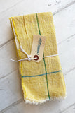 Yellow Khadi Napkins - Set of 6