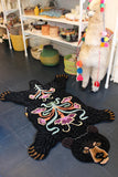 Blooming Black Bear Rug