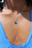 Australian Opal Large Stone Pendant Necklace