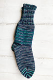 Kutsunaka Teal Stripe Socks