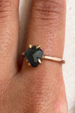 Small Blue Sapphire Stone Rose Gold Ring