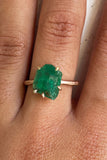 Emerald Medium Opal Rose Gold Ring