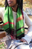 Green and Red Roots Small Shawl