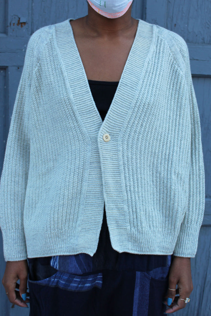 Tamaki Niime Light Grey Sayu Cardigan