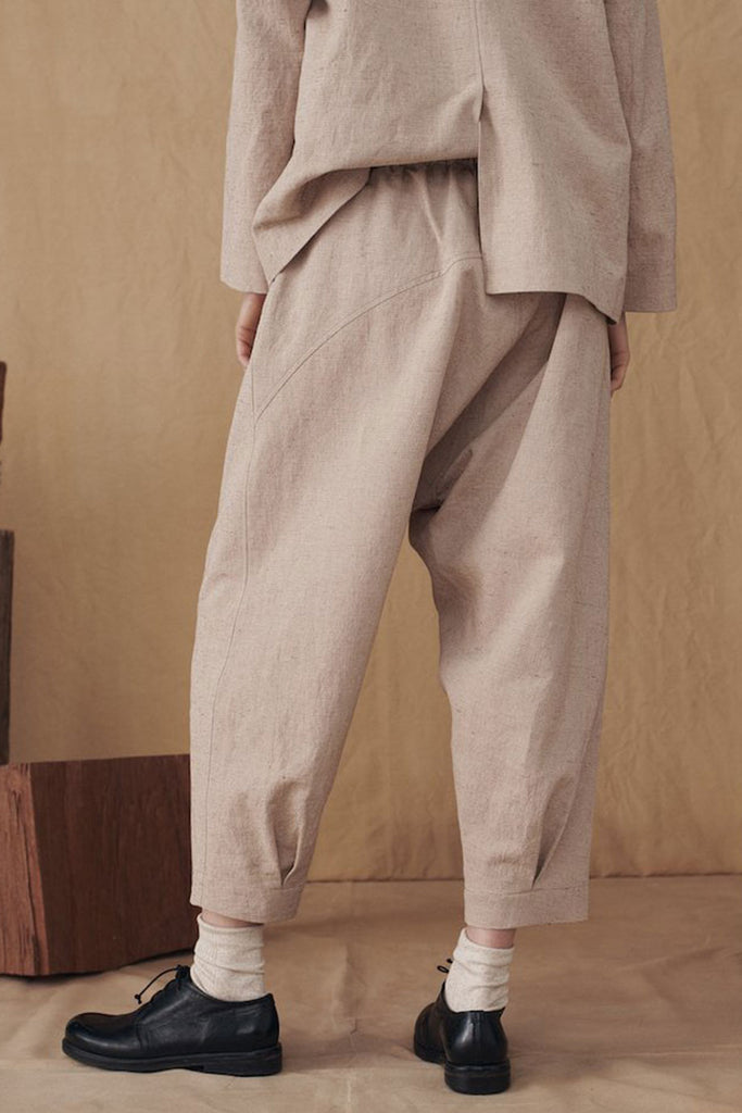 MUKU Sand Pleated Edge Pants