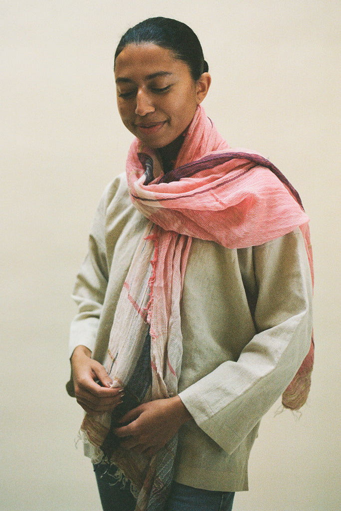 Tamaki Niime Light Pink Scarf