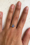 Blue Sapphire Small Stone Gold Ring