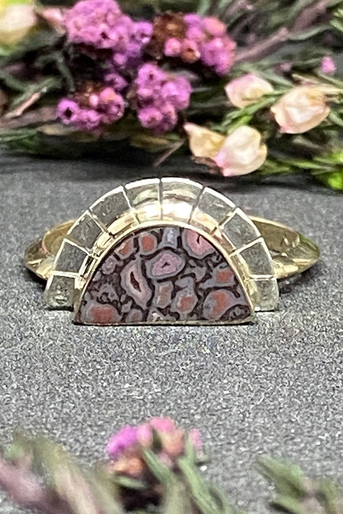Young In The Mountains Dino Bone Selene Ring