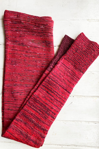 Ashinsugoi Red Knit Leggings