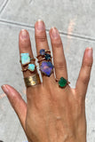 Large Australian Opal Rose Gold Ring