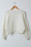 Atelier Delphine White Balloon Sleeve Sweater