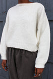 Atelier Delphine White Balloon Sleeve Sweater