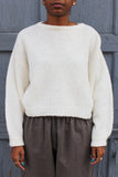 Atelier Delphine White Balloon Sleeve Sweater