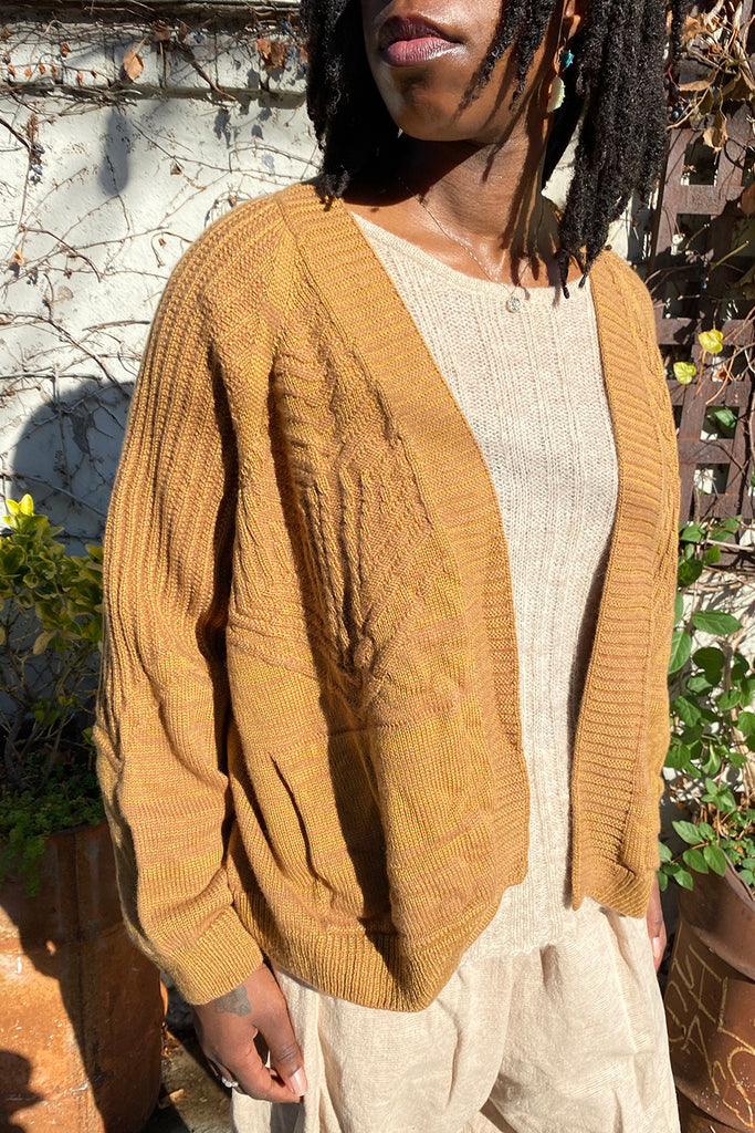 Mustard CA Knit Cardigan