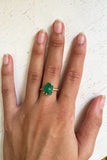 Emerald Medium Opal Rose Gold Ring