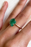 Emerald Medium Opal Rose Gold Ring