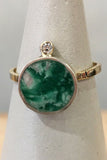 Young In The Mountains Geo Circle Ring in Lucin Variscite