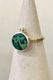 Young In The Mountains Geo Circle Ring in Lucin Variscite