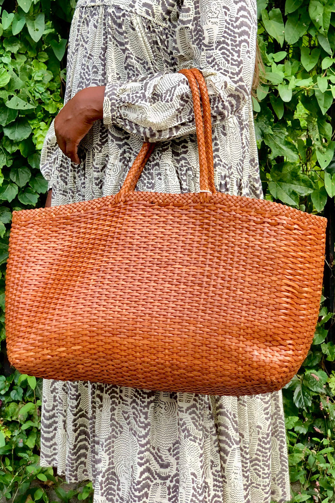 Nantucket woven-leather basket bag, Dragon Diffusion in 2023
