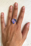Large Australian Opal Rose Gold Ring