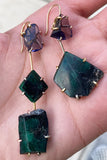 Variance Objects Iolite and Brazilian Emerald Day to Night Earring