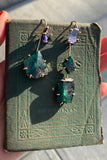 Variance Objects Iolite and Brazilian Emerald Day to Night Earring