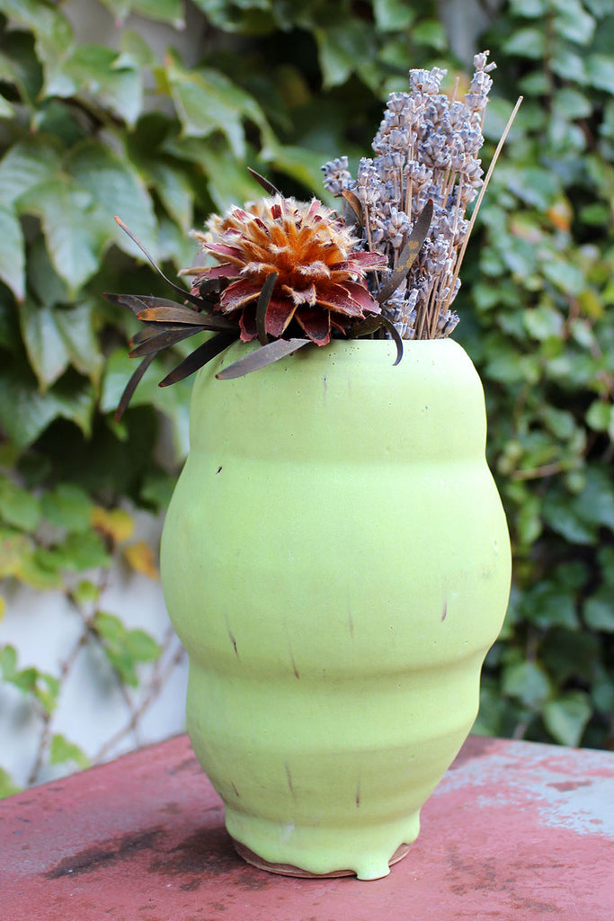Raina Lee Medium Green Beehive Vase