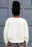 Atelier Delphine White Balloon Sleeve Sweater